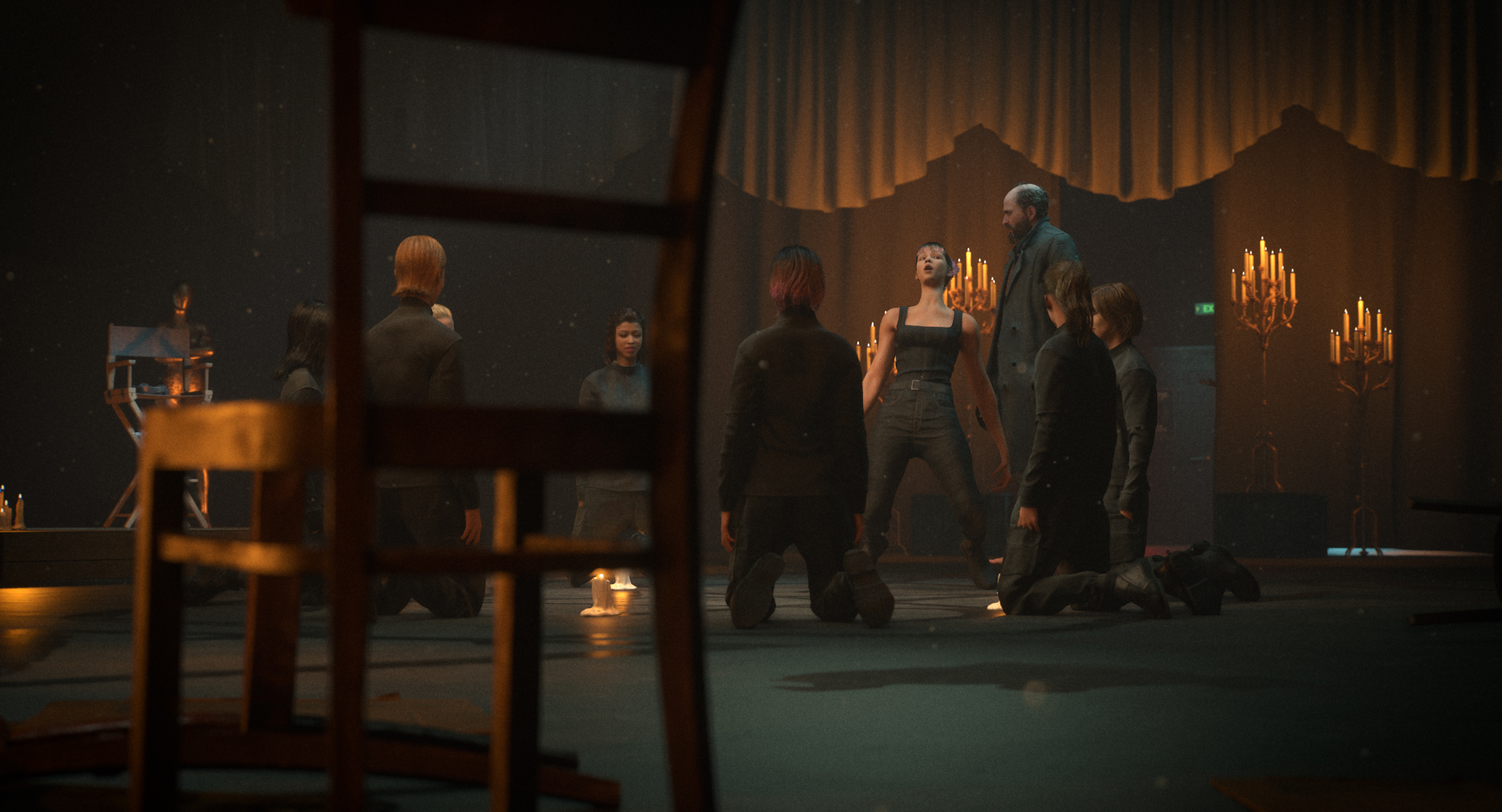 Membership — ritual circle, wide shot